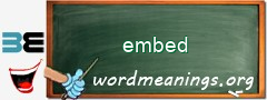 WordMeaning blackboard for embed